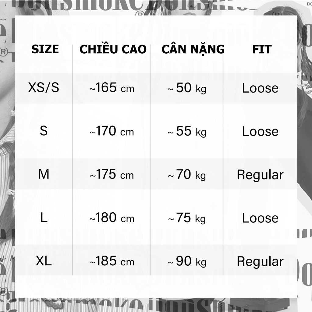 DONSMOKE-size-chart